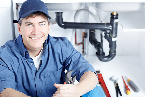 Plumber smiling